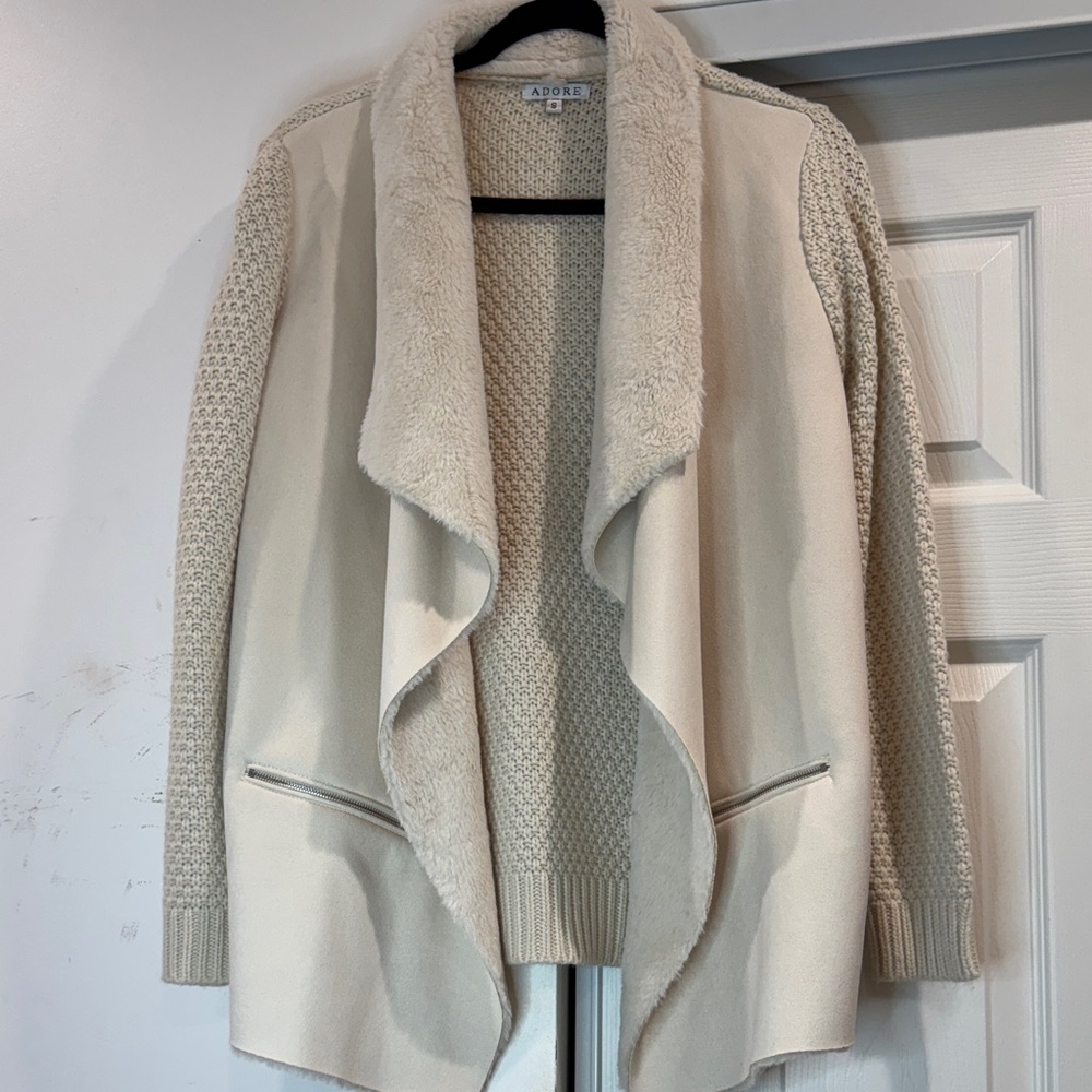 Adore Women's Cream Knit Cardigans